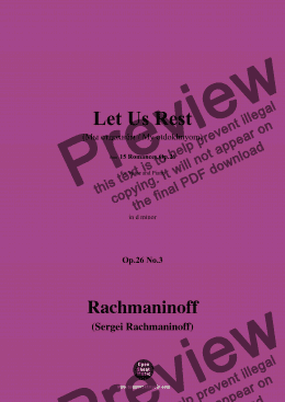 page one of Rachmaninoff-Let Us Rest(Мы отдохнём;My otdokhnyom),in d minor,Op.26 No.3