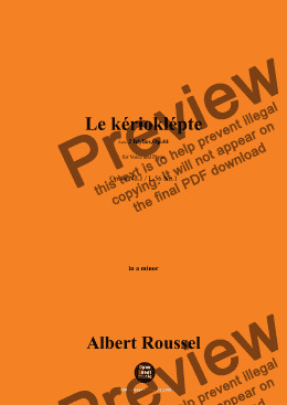 page one of A. Roussel-Le kérioklépte(1931),Op.44 No.1,in a minor