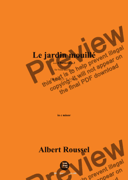 page one of A. Roussel-Le jardin mouillé,Op.3 No.3,in c minor