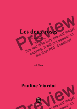 page one of Pauline Viardot-Les deux roses, in D Major