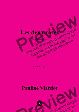 page one of Pauline Viardot-Les deux roses in D flat Major