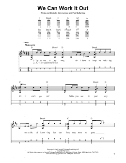 page one of We Can Work It Out (Mandolin)