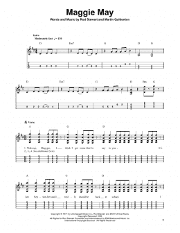 page one of Maggie May (Mandolin Tab)