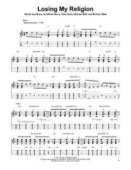 page one of Losing My Religion (Mandolin Tab)