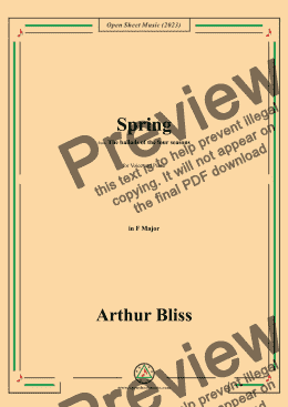 page one of A. Bliss-Spring,in F Major 