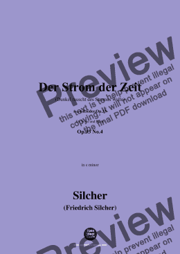 page one of Silcher-Der Strom der Zeit(Dunkel rauscht des Stromes Welle),in c minor,Op.33 No.4