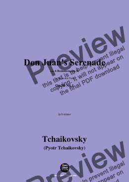 page one of Tchaikovsky-Don Juan's Serenade,in b minor,Op.38 No.1