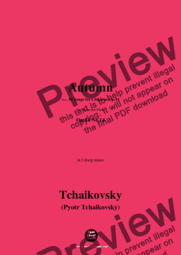 page one of Tchaikovsky-Autumn,in f sharp minor,Op.54 No.14