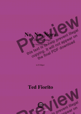 page one of Ted Fiorito-No,No,Nora(A Dancing Song),in D Major