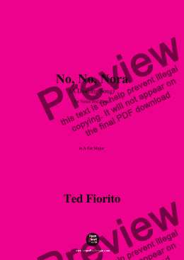 page one of Ted Fiorito-No,No,Nora(A Dancing Song),in A flat Major