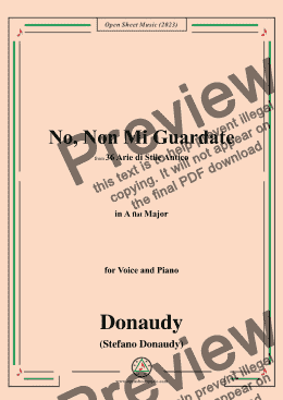 page one of Donaudy-No,Non Mi Guardate,in A flat Major 