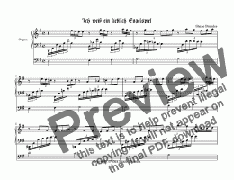 page one of Ich weiß ein lieblich Engelspiel (II) - Chorale Prelude