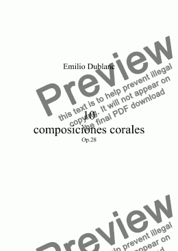 page one of Nº1 Por el campo la lleva... (10 composiciones corales) Op.28