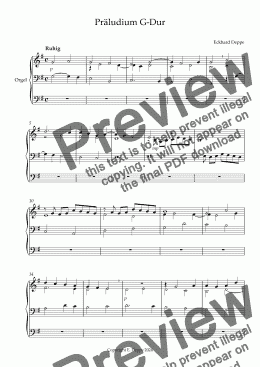 page one of Präludium G-Dur aus: 24 kleine Präludien für Orgel