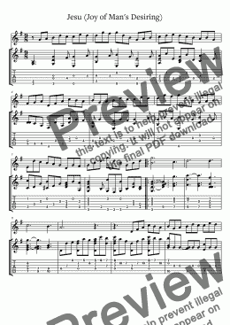 page one of Jesu, Joy of Man's Desiring - Guitar and Violin