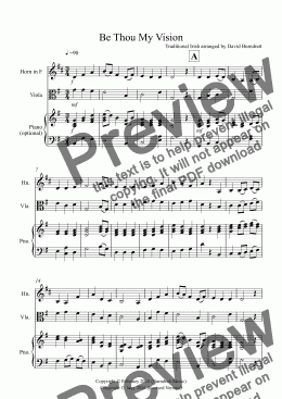 page one of Be Thou My Vision for Horn and Viola Duet