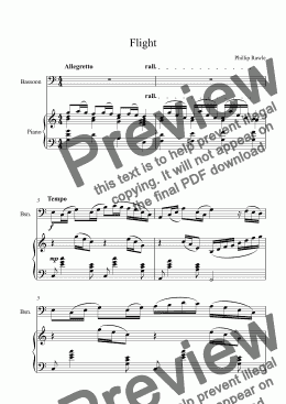 page one of Flight - Bassoon and Piano