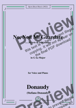 page one of Donaudy-No,Non Mi Guardate,in G flat Major 