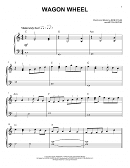 page one of Wagon Wheel (Easy Piano)