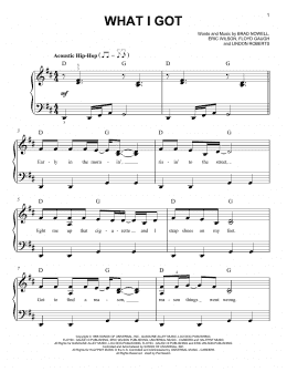 page one of What I Got (Easy Piano)