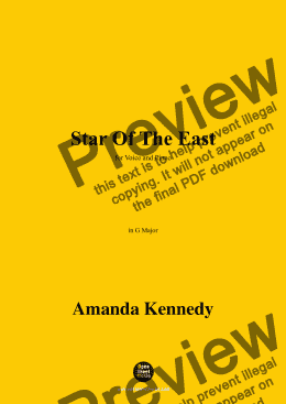 page one of Amanda Kennedy-Star Of The East,in G Major