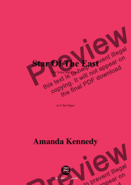 page one of Amanda Kennedy-Star Of The East,in E flat Major