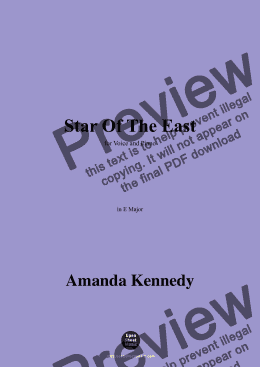 page one of Amanda Kennedy-Star Of The East,in E Major