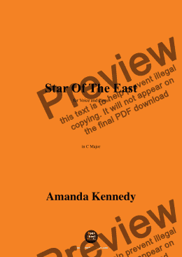 page one of Amanda Kennedy-Star Of The East,in C Major