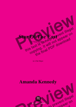 page one of Amanda Kennedy-Star Of The East,in A flat Major