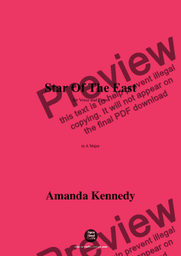 page one of Amanda Kennedy-Star Of The East,in A Major