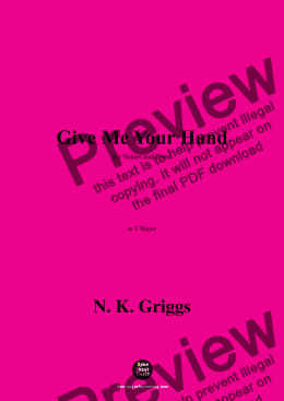 page one of N. K. Griggs-Give Me Your Hand,in F Major