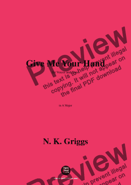 page one of N. K. Griggs-Give Me Your Hand,in A Major