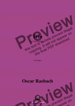 page one of Oscar Rasbach-Tree,in D Major