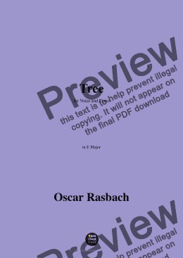 page one of Oscar Rasbach-Tree,in E Major