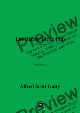 page one of Alfred Scott Gatty-The Three Little Pigs,in G flat Major