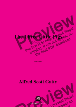 page one of Alfred Scott Gatty-The Three Little Pigs,in F Major