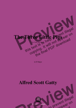 page one of Alfred Scott Gatty-The Three Little Pigs,in D Major