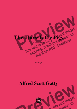 page one of Alfred Scott Gatty-The Three Little Pigs,in A Major