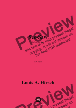 page one of Louis A. Hirsch-See-Saw,in A Major