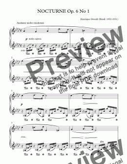 page one of NOCTURNE OP. 6 NO.1