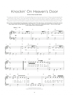 page one of Knockin' On Heaven's Door (Really Easy Piano)