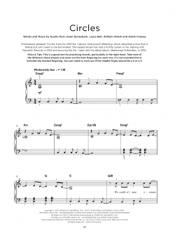 page one of Circles (Really Easy Piano)