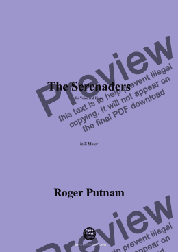 page one of Roger Putnam-The Serenaders,in E Major