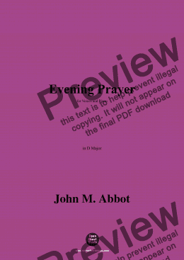 page one of John M. Abbot-Evening Prayer,in D Major