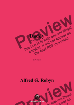 page one of Alfred G. Robyn-Daddy,in A Major