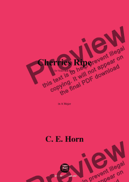 page one of C. E. Horn-Cherries Ripe,in A Major