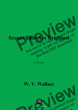 page one of W. V. Wallace-Scenes That Are Brightest,in G flat Major