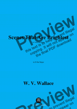 page one of W. V. Wallace-Scenes That Are Brightest,in D flat Major