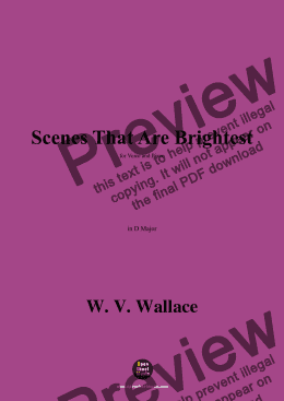 page one of W. V. Wallace-Scenes That Are Brightest,in D Major