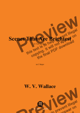 page one of W. V. Wallace-Scenes That Are Brightest,in C Major